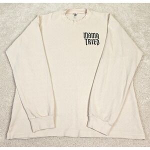 LA Apparel Men's "Mama Tried" Motorcycle Show Thermal Long Sleeve Shirt Size L